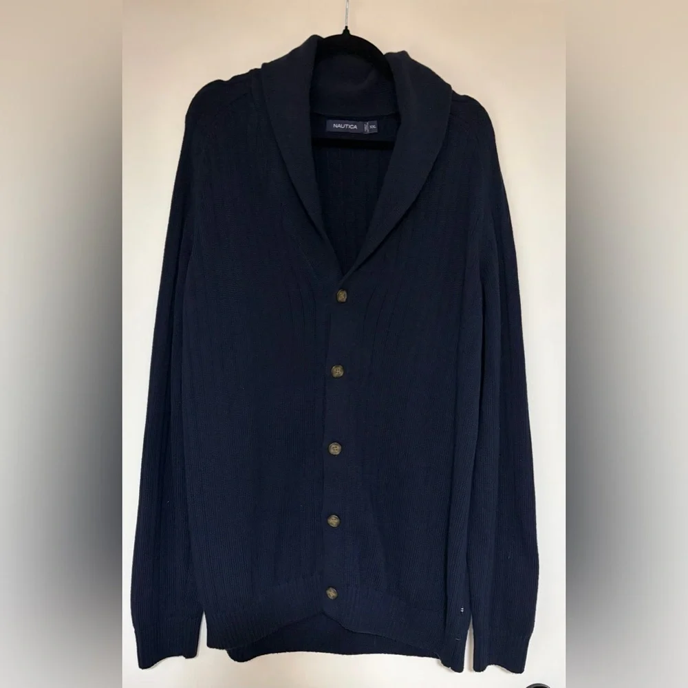 Nautica Men’s Navy Blue Shawl Cardigan NWOT Size XXL